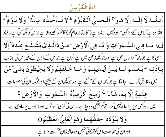 Ayatul kursi in gujarati pdf books