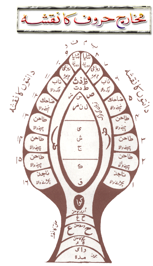 makharij al huruf map in urdu english
