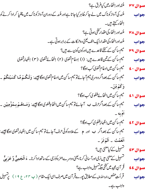 tajweed rules in urdu english free