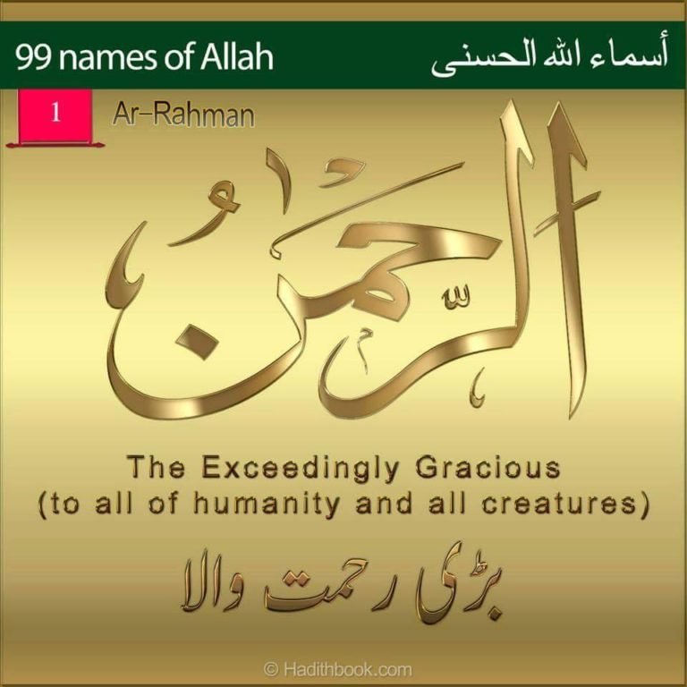 Beautiful 99 Names of Allah With Meaning