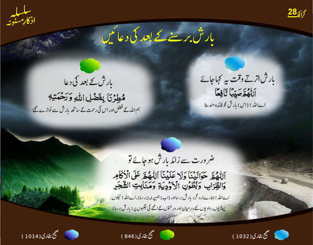 dua after raining in Urdu