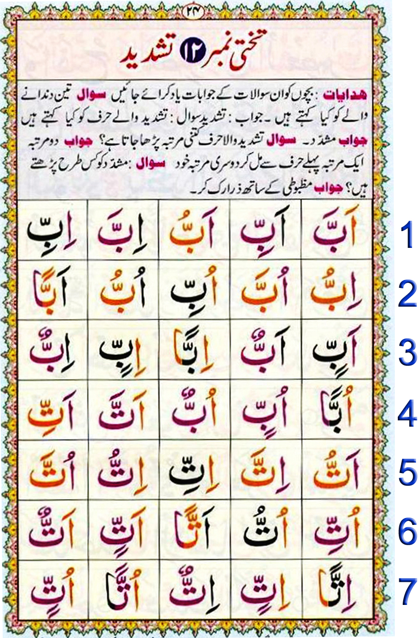 Noorani Qaida Lesson No 23