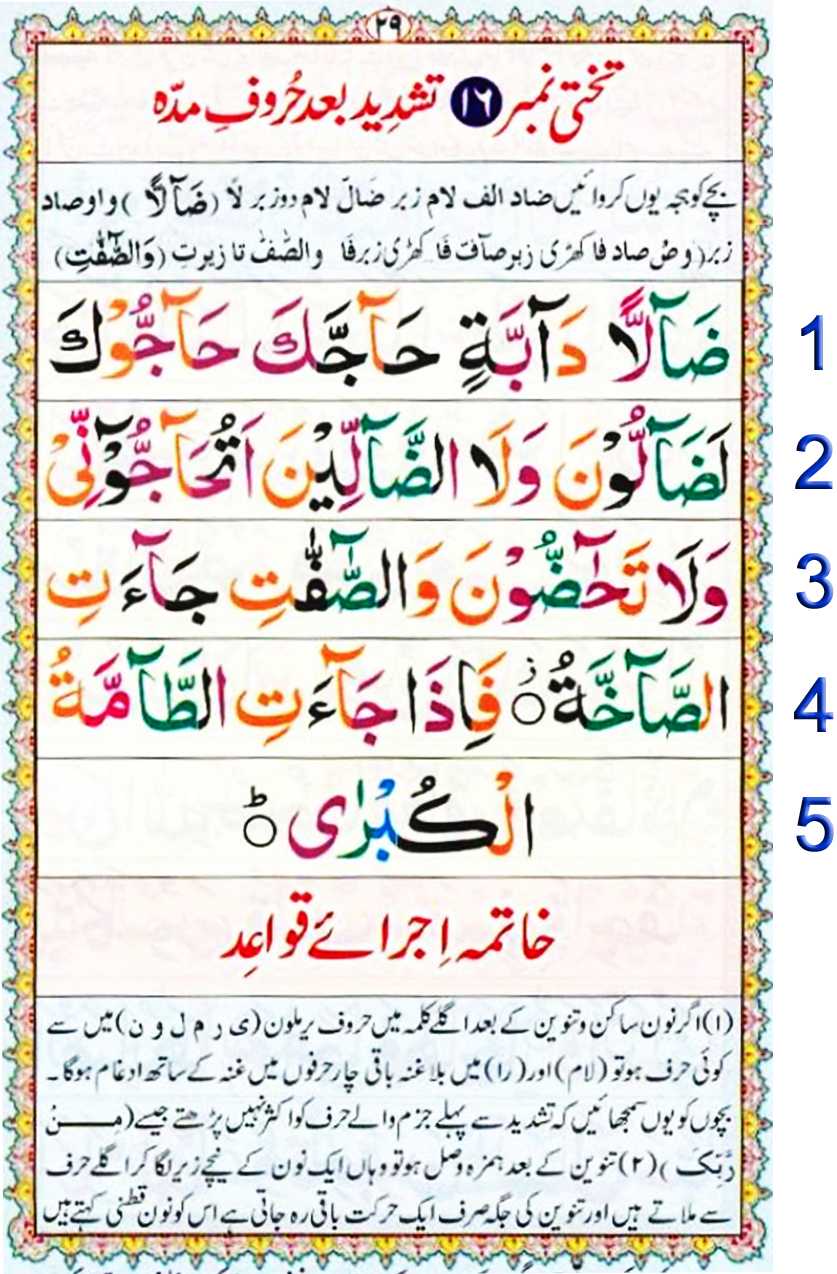 Noorani Qaida Lesson No 28