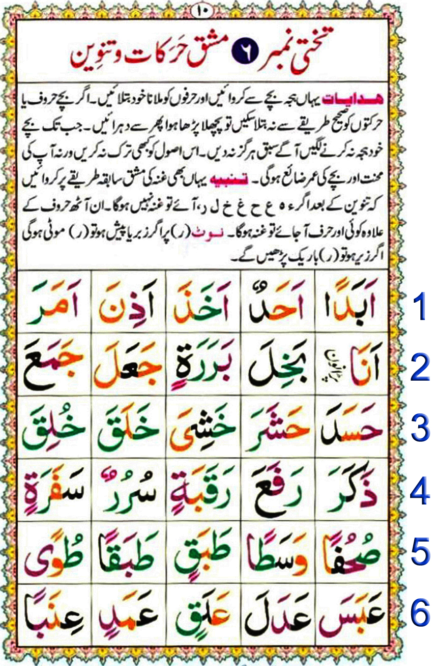 Noorani Qaida Lesson No 9